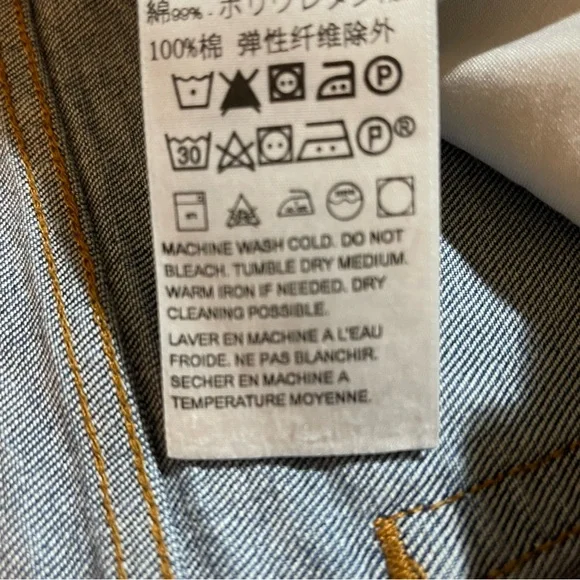 Levi’s Ribcage Straight Ankle Jeans 22W Long Button Fly - Picture 11 of 11